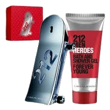 CAROLINA HERRERA - "212 MEN HEROES" 2pcSET EDT SPR 3.0 M + 3.4 S/GEL