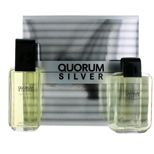 ANTONIO PUIG - "QUORUM SILVER" 2pcSET EDT SPR 3.4 M