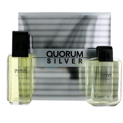 ANTONIO PUIG - "QUORUM SILVER" 2pcSET EDT SPR 3.4 M