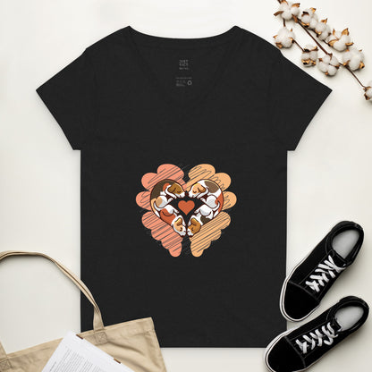 WOMEN T-SHIRTS - RECYCLED V-NECK