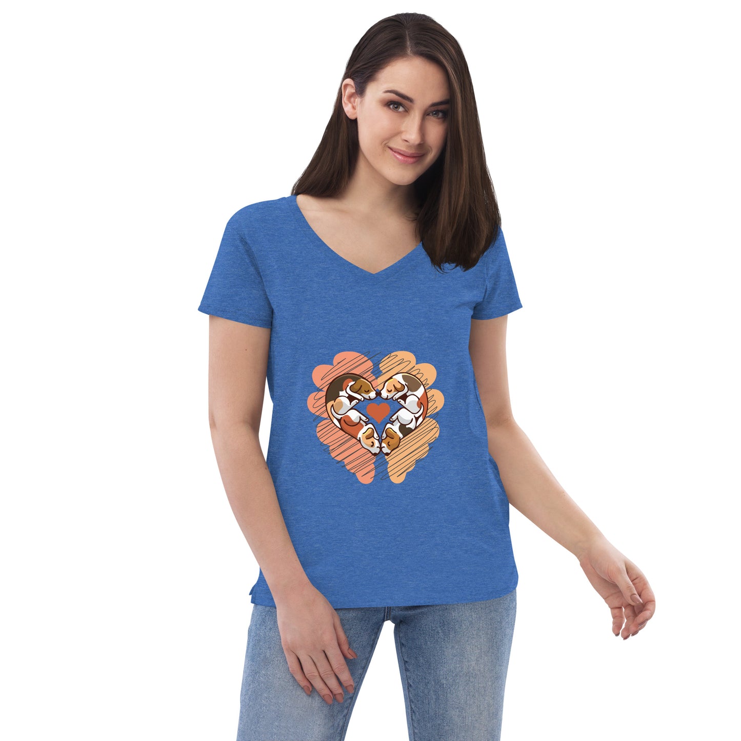 WOMEN T-SHIRTS - RECYCLED V-NECK