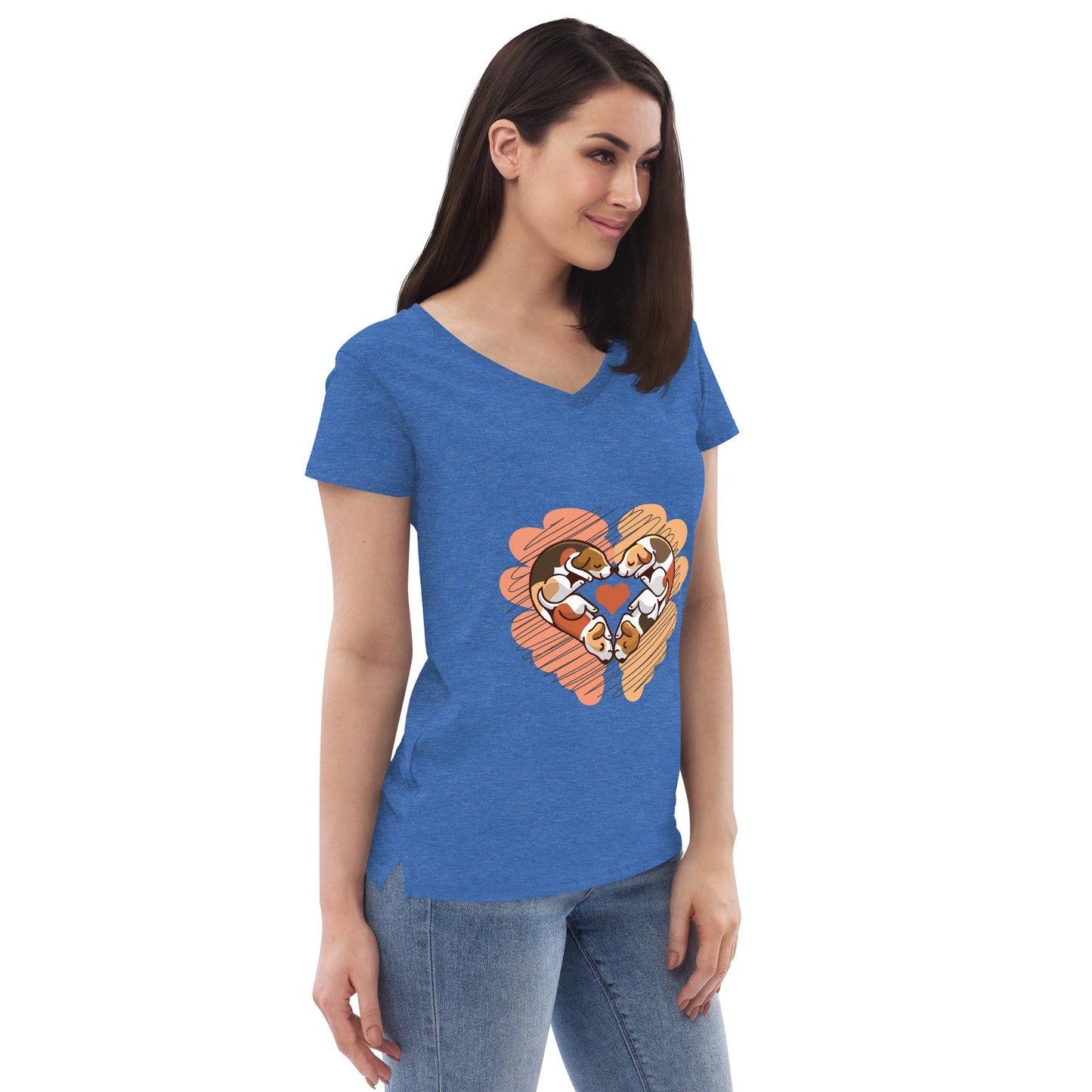 WOMEN T-SHIRTS - RECYCLED V-NECK