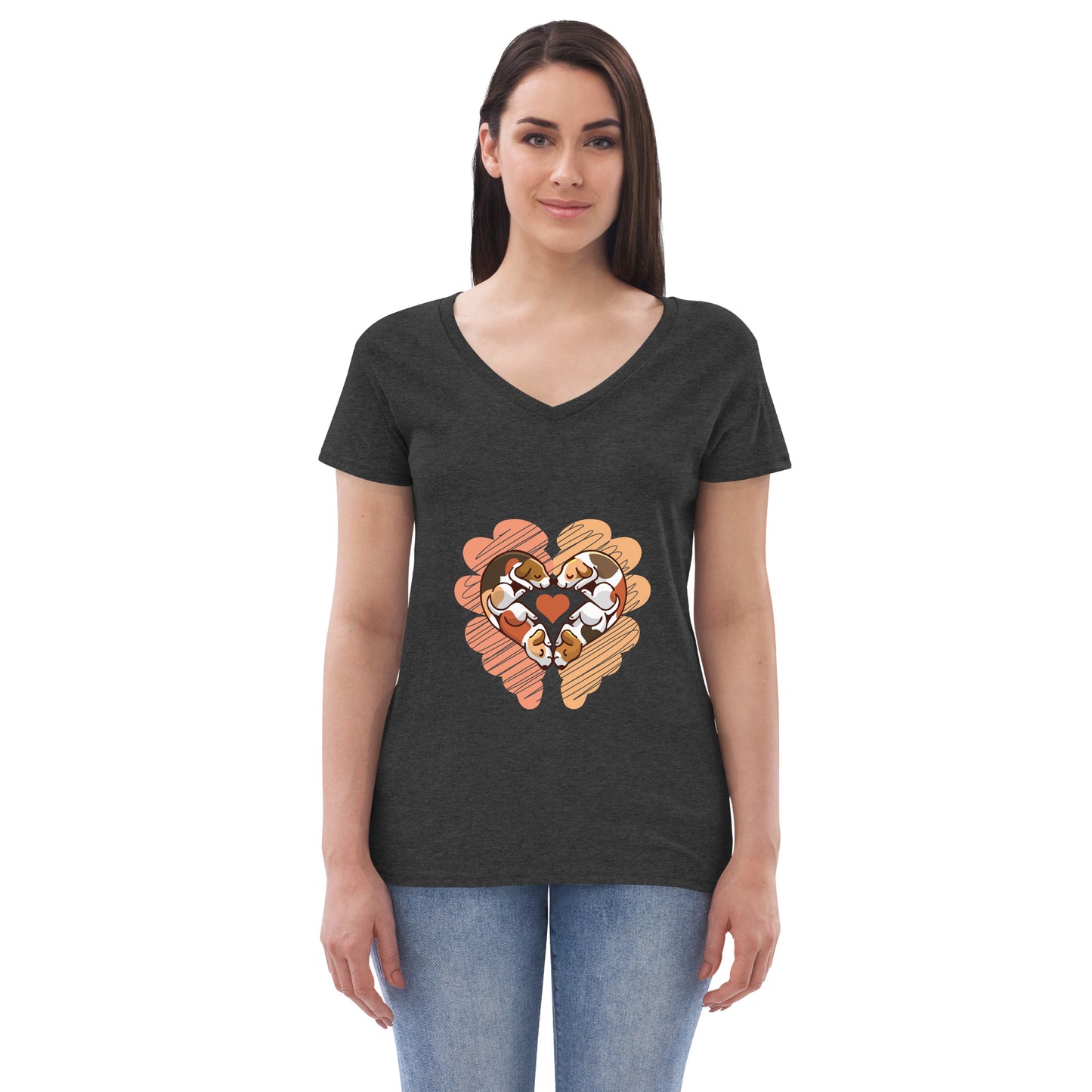 WOMEN T-SHIRTS - RECYCLED V-NECK