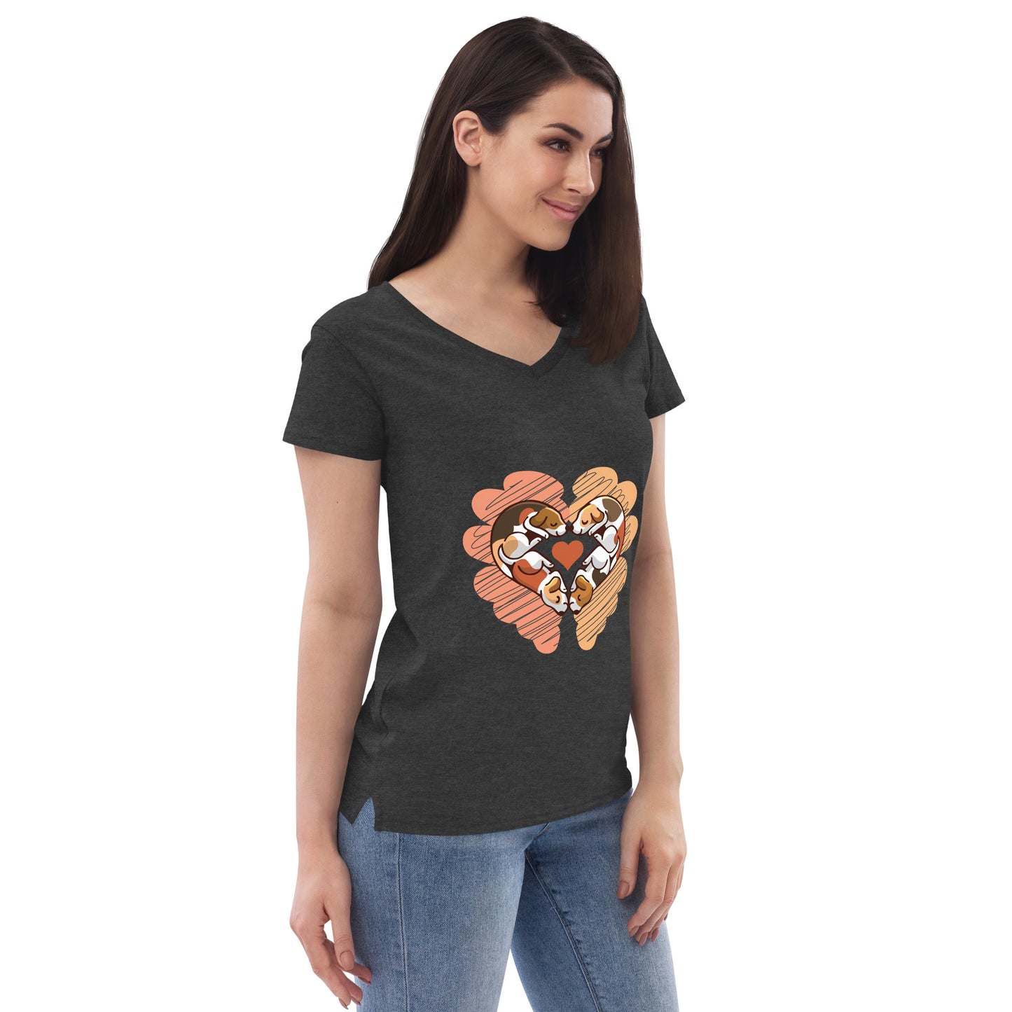 WOMEN T-SHIRTS - RECYCLED V-NECK