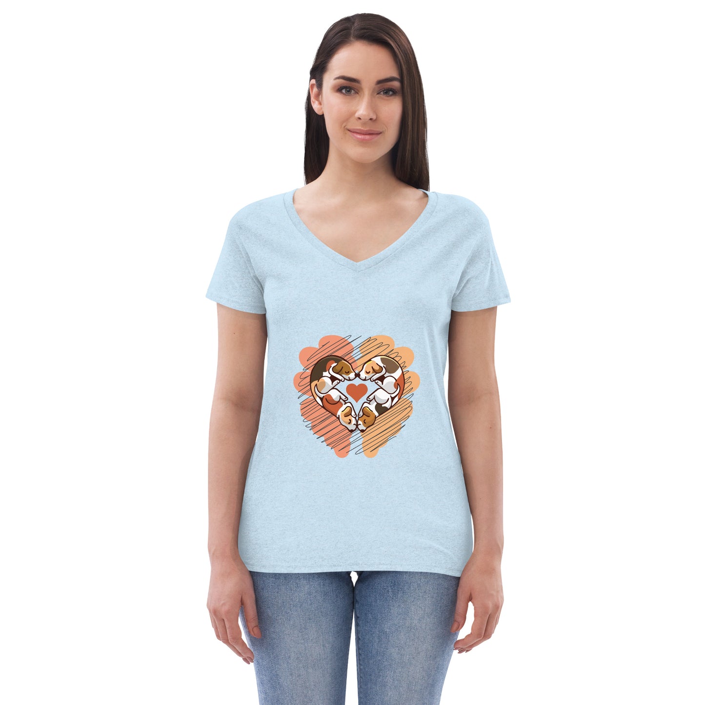 WOMEN T-SHIRTS - RECYCLED V-NECK