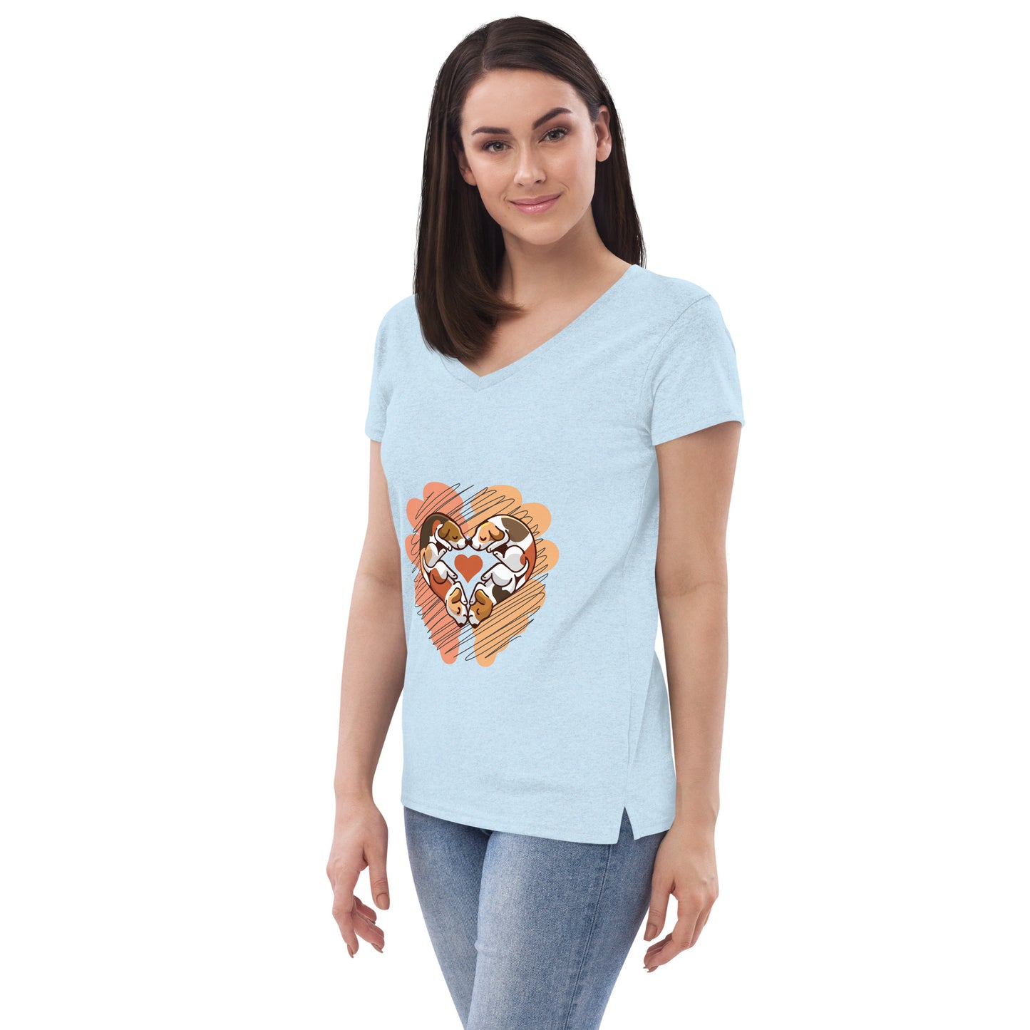 WOMEN T-SHIRTS - RECYCLED V-NECK