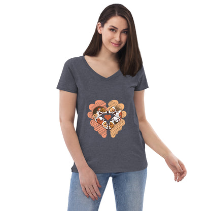 WOMEN T-SHIRTS - RECYCLED V-NECK