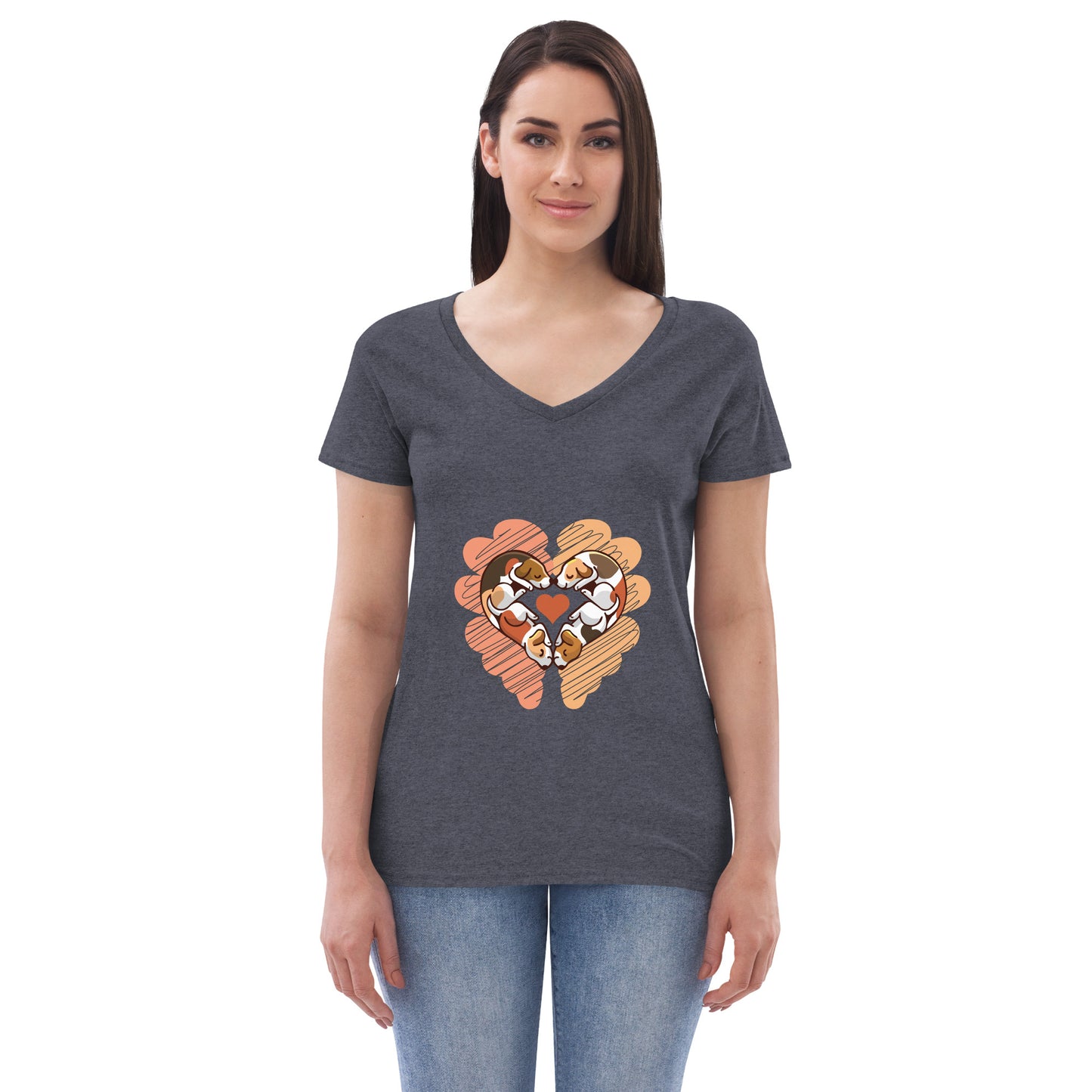 WOMEN T-SHIRTS - RECYCLED V-NECK