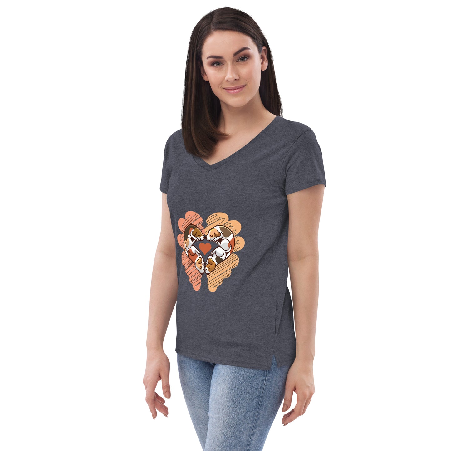 WOMEN T-SHIRTS - RECYCLED V-NECK