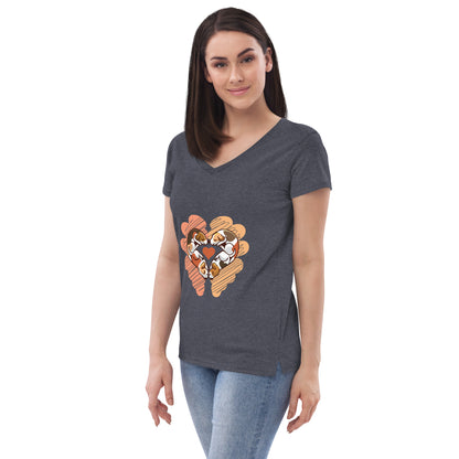 WOMEN T-SHIRTS - RECYCLED V-NECK