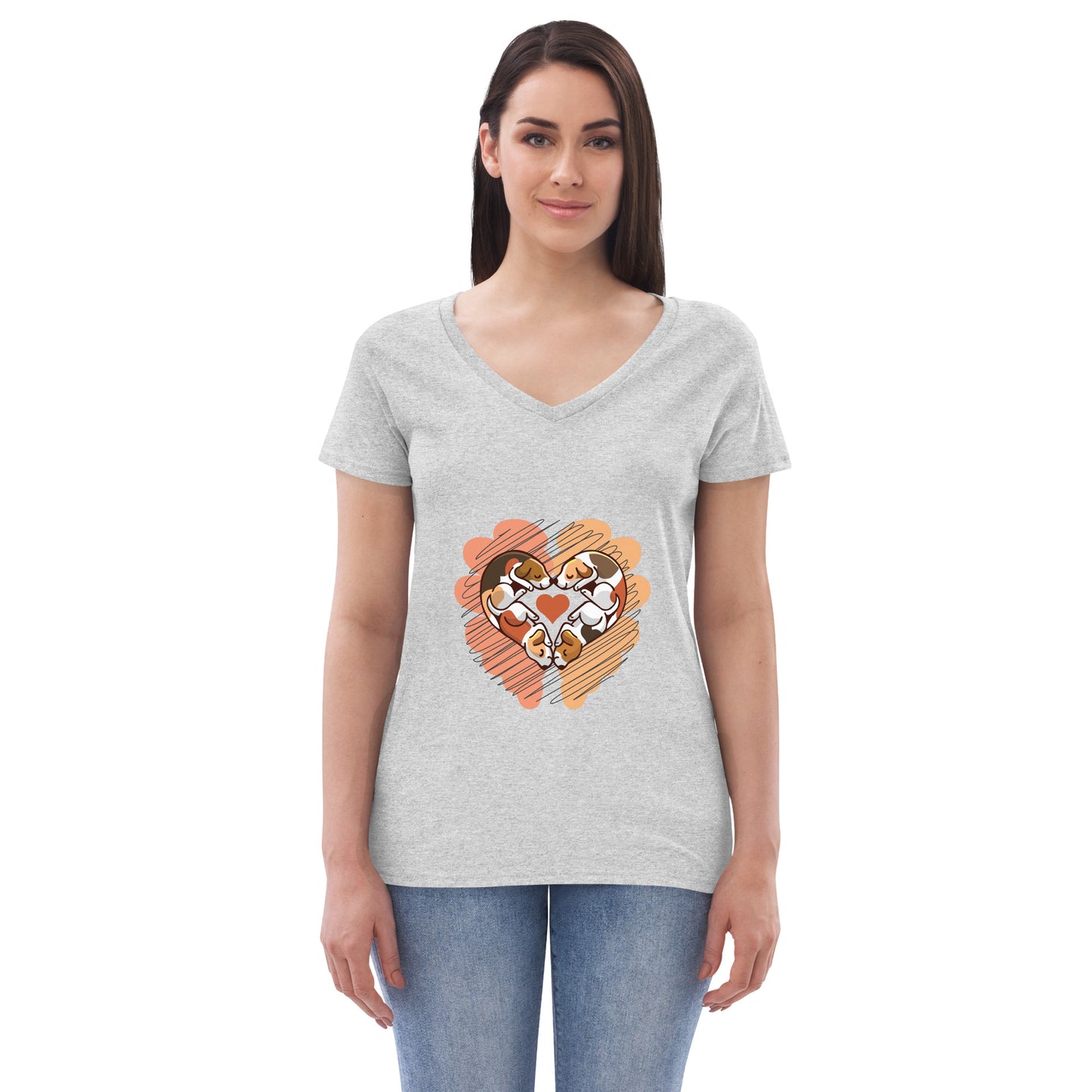 WOMEN T-SHIRTS - RECYCLED V-NECK