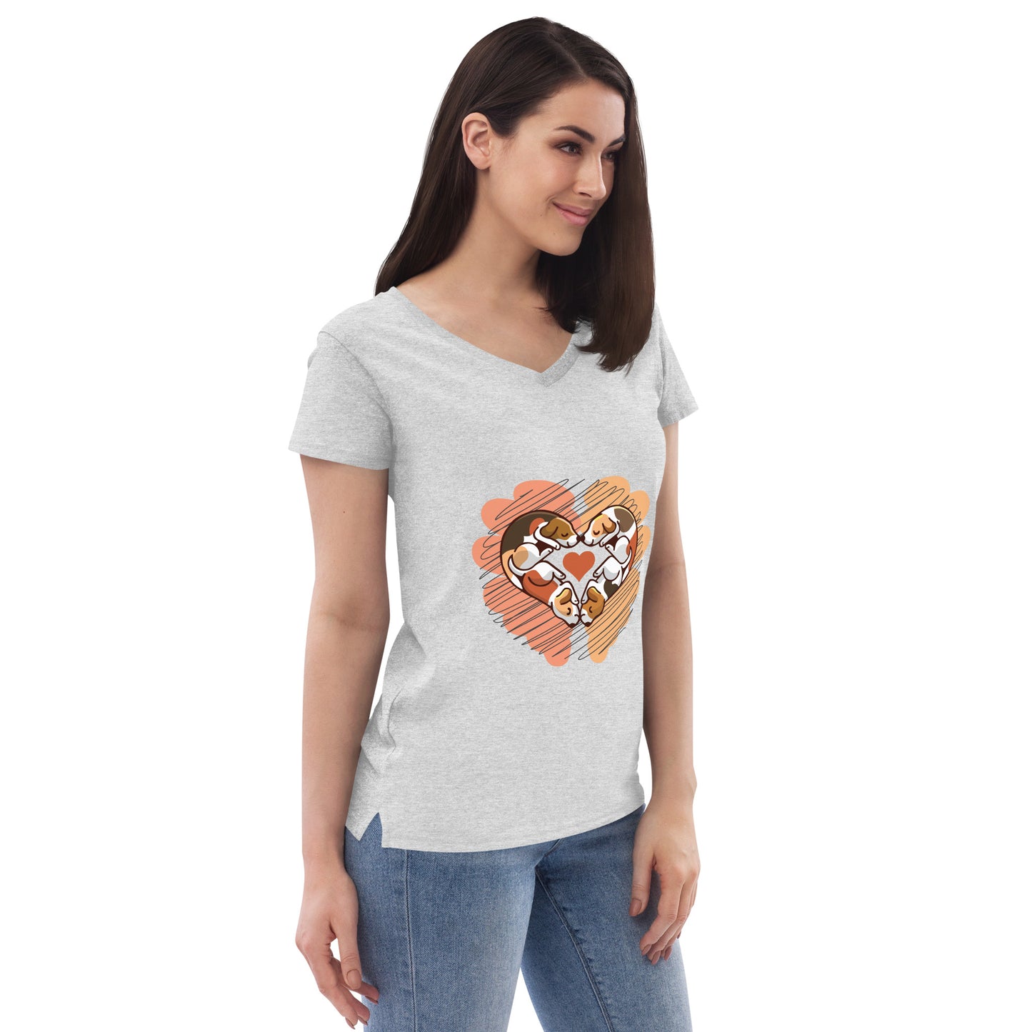 WOMEN T-SHIRTS - RECYCLED V-NECK